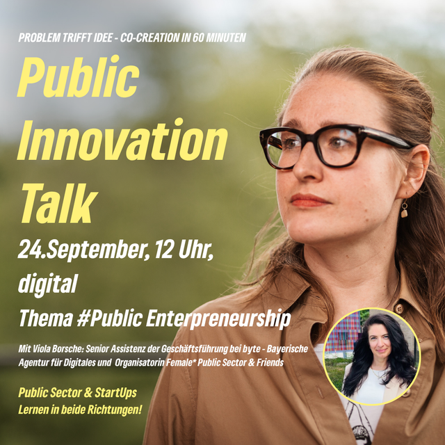 Digitaler Public Innovation Talk: Public Entrepreneurship